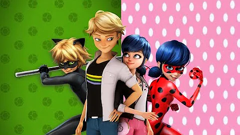 All kisses (or almost kisses) ~ Marinette (Ladybug) & Adrien (Cat Noir) ~ (S1 ~ S4)
