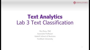 {Text Analytics 2021} Lab 3 Text Classification