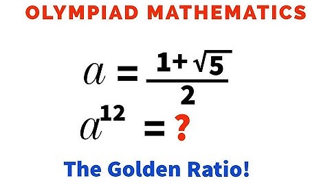 Olympiad Math Question | The Golden Ratio !