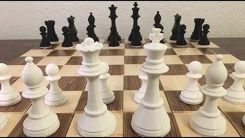 3D Printed Staunton Chess Set with Added Weights and Foam Pads