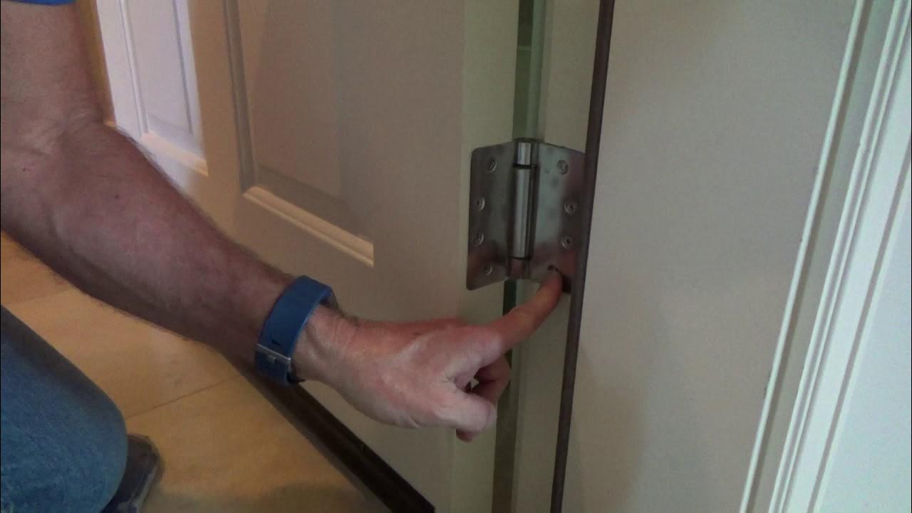 Easy Way to Adjust Door Hinge for Sagging Door - YouTube