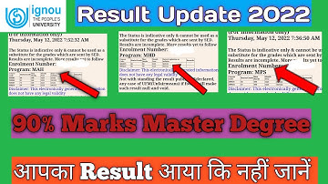 IGNOU Results Update 2022 IGNOU Result IGNOU December 2021 Result Update IGNOU MA Result Update 2022