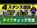 【4スタンス理論 タイプチェック診断】公式トレーナーが解説。A1(左2軸) A2(左1軸) B1(右1軸) B2(右2軸)