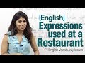 English expressions used at a restaurant - Advance English lesson