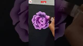 How to paint a rose🌹| One stroke Rose painting for beginners | acrylic Rose painting easy #shorts