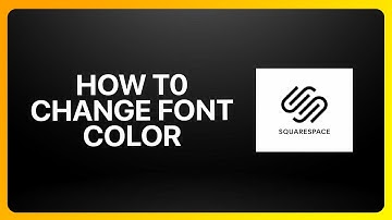 How To Change Font Color In Squarespace Tutorial