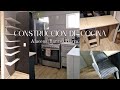 Como hacer tu mismo😱👇 muebles de cocina INFONAVIT🖤/barra de cocina/ Bancos para barra/alacena