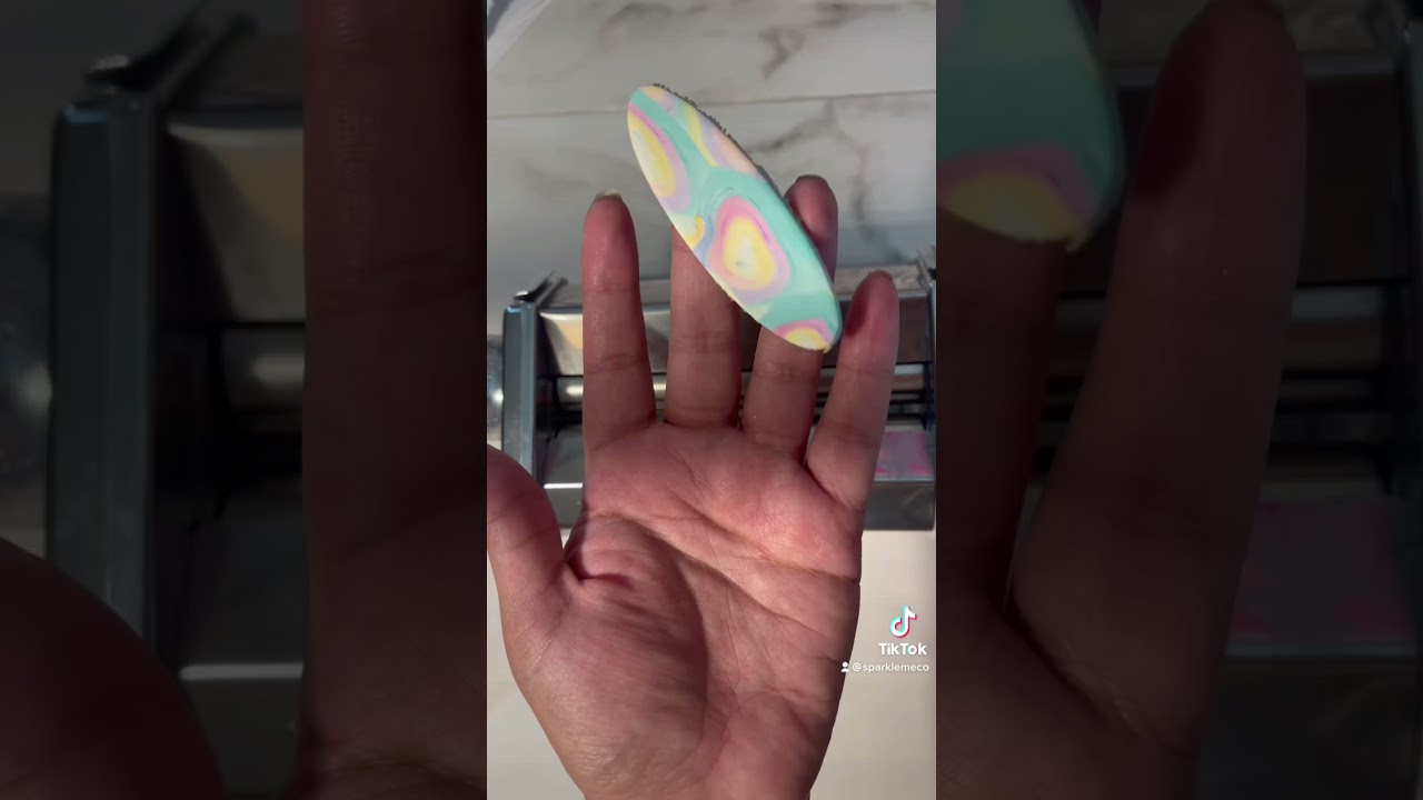 Polymer clay hair clip