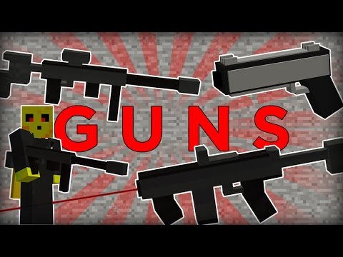 Minecraft Gun Command! Working 3D Machine Gun and Rifle