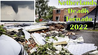 The terrifying moments, a town is completely engulfed by a devastated tornado | Netherlands tornado