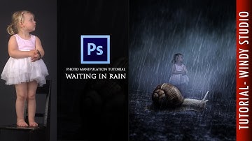 Waiting In Rain-Photoshop Manipulation Tutorial
