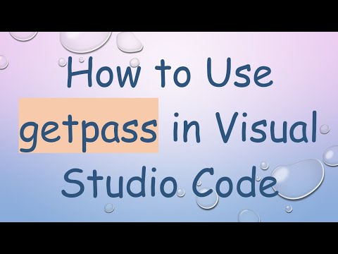 How to Use getpass in Visual Studio Code