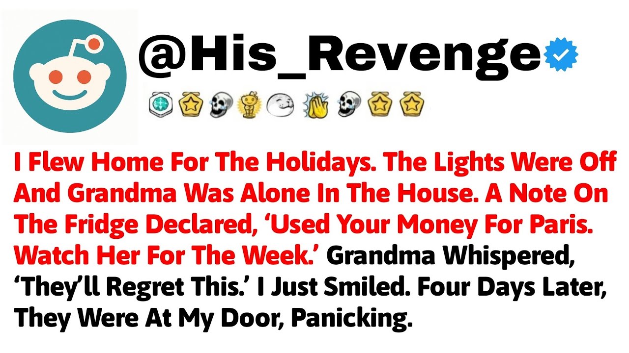 I Flew Home For The Holidays. The Lights Were Off And Grandma Was Alone In The House. A Note On The