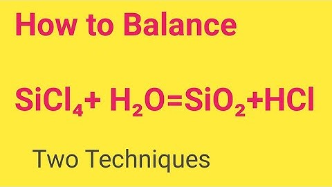 SiCl4 + H2O=SiO2+HCl Balanced Equation|Silicon tetrachloride+Water=Silicon dioxide+Hydrochloride Eq.