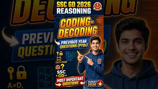 SSC GD reasoning pyp and important questions 🔥 #coding decoding #sscgd2026 #ssc