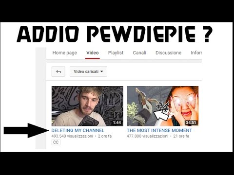 PEWDIEPIE CHIUDE IL SUO CANALE YOUTUBE ?!?