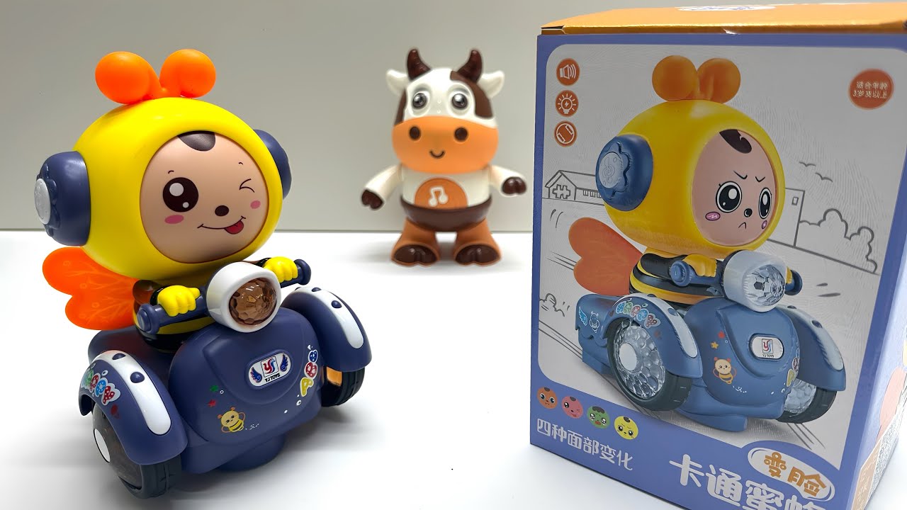 Unboxing the Electric Face-Changing Bee, Dancing Cow and Puppy Toy