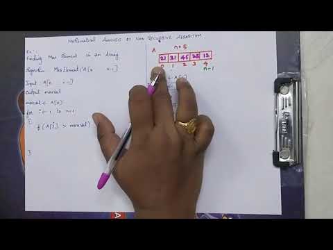 Mathematical Analysis of Non Recursive Algorithm for Maximum Element in ...