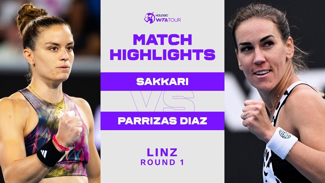 Maria Sakkari vs Nuria Parrizas Diaz  2023 Linz Round 1  WTA Match Highlights