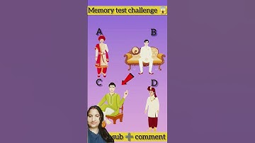 Test Your IQ : Memory Test | Mind Test Puzzle | #shorts #paheliyan #viral #puzzle #shortsvideo