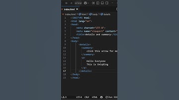 Details and Summary Tags | HTML Tutorial #html