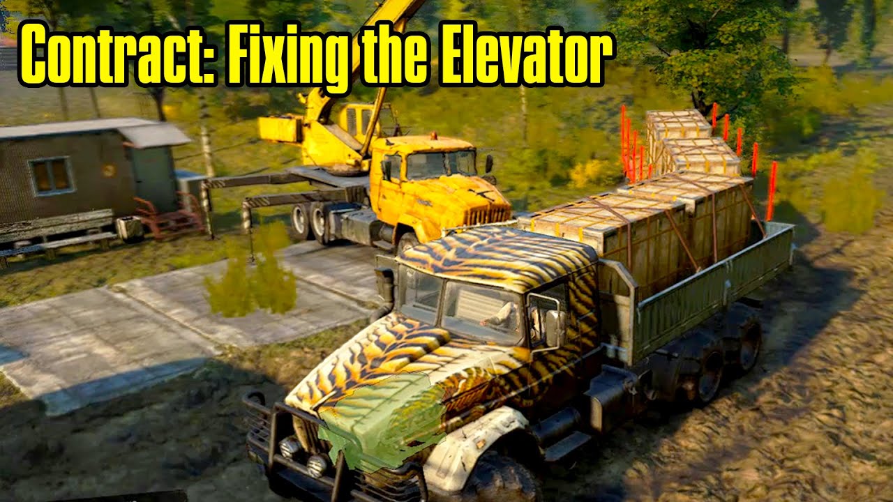 Snowrunner Fixing the Elevator Crossroads Belozersk Glades