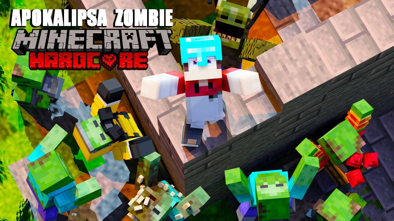 2 graczy symuluje APOKALIPSĘ ZOMBIE w MINECRAFT HARDCORE