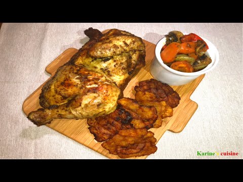 poulet-rôti,-ratatouille,-tapé-tapé-(tostones-plantain)#withme