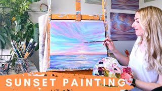 Sunset Acrylic Painting for Beginners