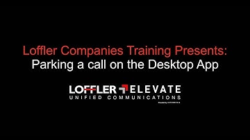 Elevate Desktop App: Parking a Call