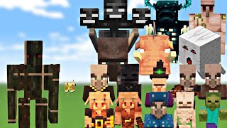 Epic Minecraft Battle:dried kelp golem takes on all mobs #minecraft #viral