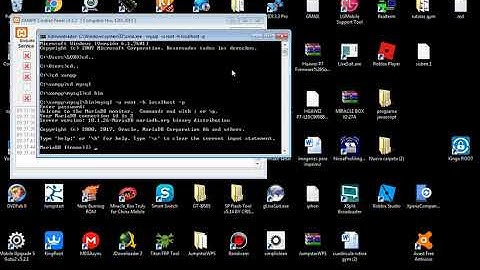 como conectar mysql desde consola de windows xampp