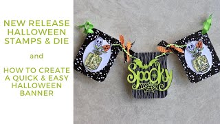 Whimsy Stamps New Release | Create a Quick and Easy Halloween Banner