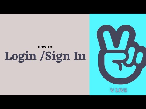 How To Login V Live Account | Sign In V Live App