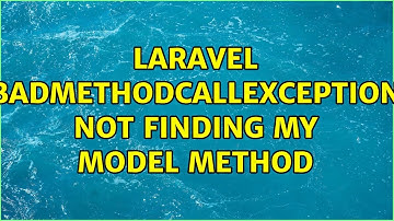Laravel BadMethodCallException not finding my model method