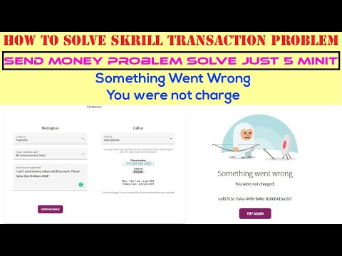 How To Solve Skrill Transaction Problem | Something Went Wrong,You were not charged|Skrill To Skrill