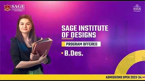 SAGE Entrance Exam 2023 | Apply Now | SAGE University Indore