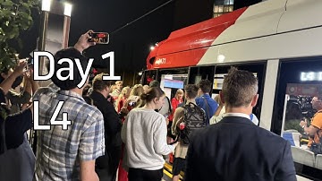 First Parramatta Light Rail (PLR L4) service at Carlingford Station