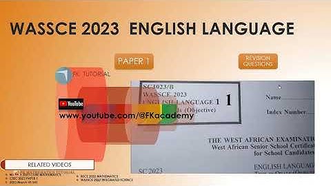 WASSCE 2023 English Language Paper 1 Questions 1 to 10 words nearly opposite in meaning