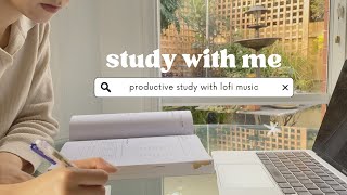 productive study with me with lofi music | pomodoro method