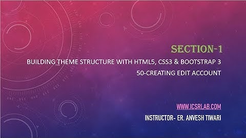 50 Creating Edit Account page E Commerce Webite using php,mysqli,bootsrtrap