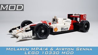 McLaren MP4/4 & Ayrton Senna LEGO ICONS 10330 MOD