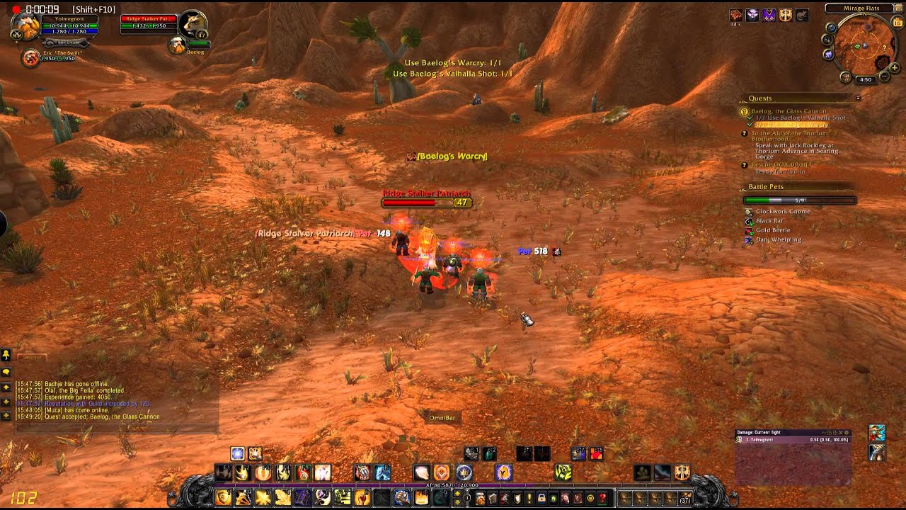 World of Warcraft Quest: Baelog. the Glass Cannon