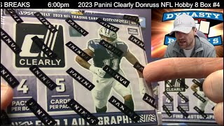 2023 Clearly Donruss Football Card 8 Box Half Case Break #4 Sports Cards