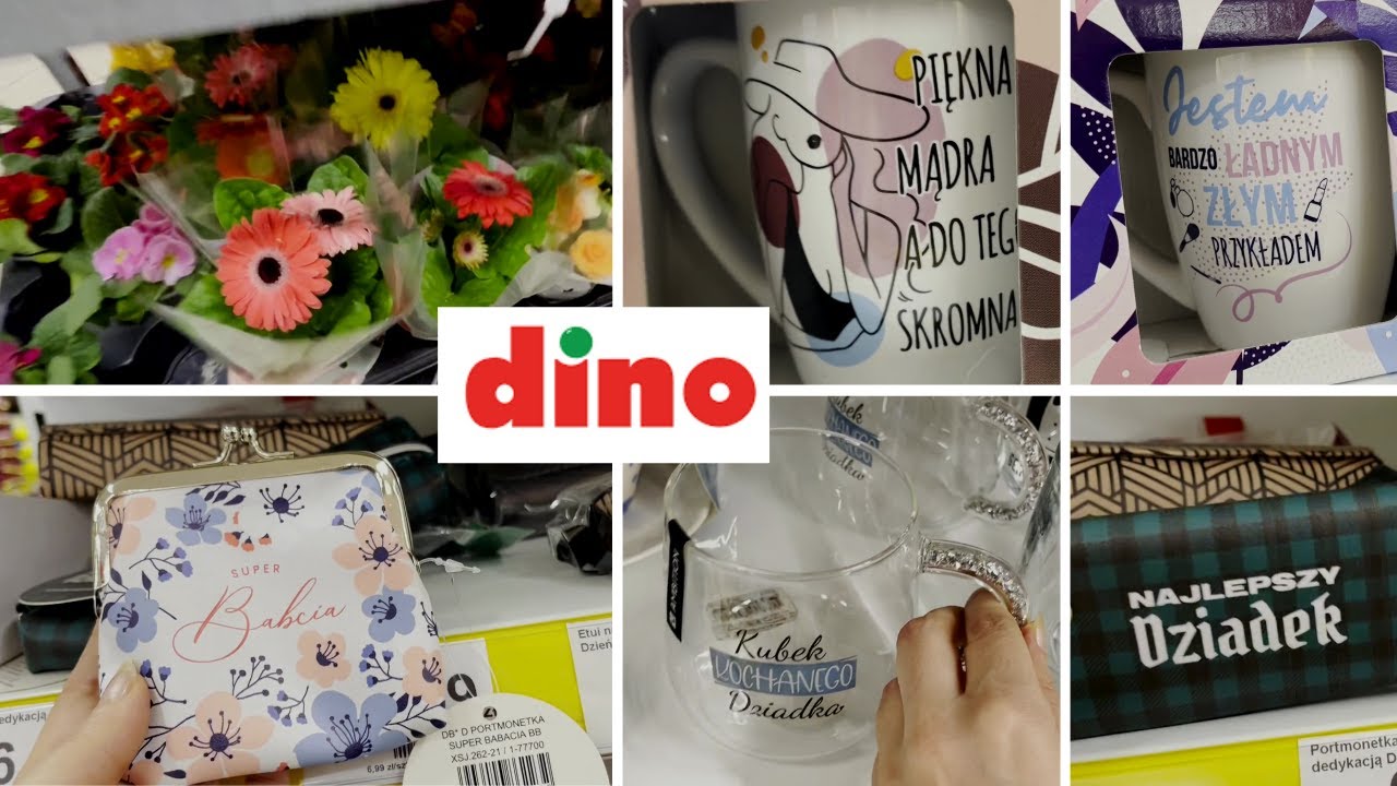 Przegląd półek w Dino/Przegląd kwiatów🌸 Kubki z zabawnymi napisami😊