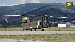 N388RA Boeing CH-47D Chinook ROTAK Helicopter Services ENGINE START, TAXI &amp; TAKEOFF