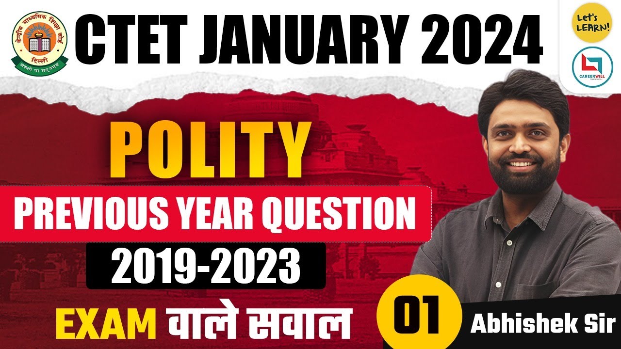 CTET 2024 - Polity Special Class by Abhishek Sir - YouTube