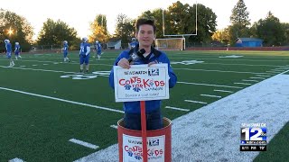 Meteorologist goes "all in" for Coats for Kids donations
