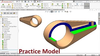 Solidworks practice model for beginners | a step by step tutorial