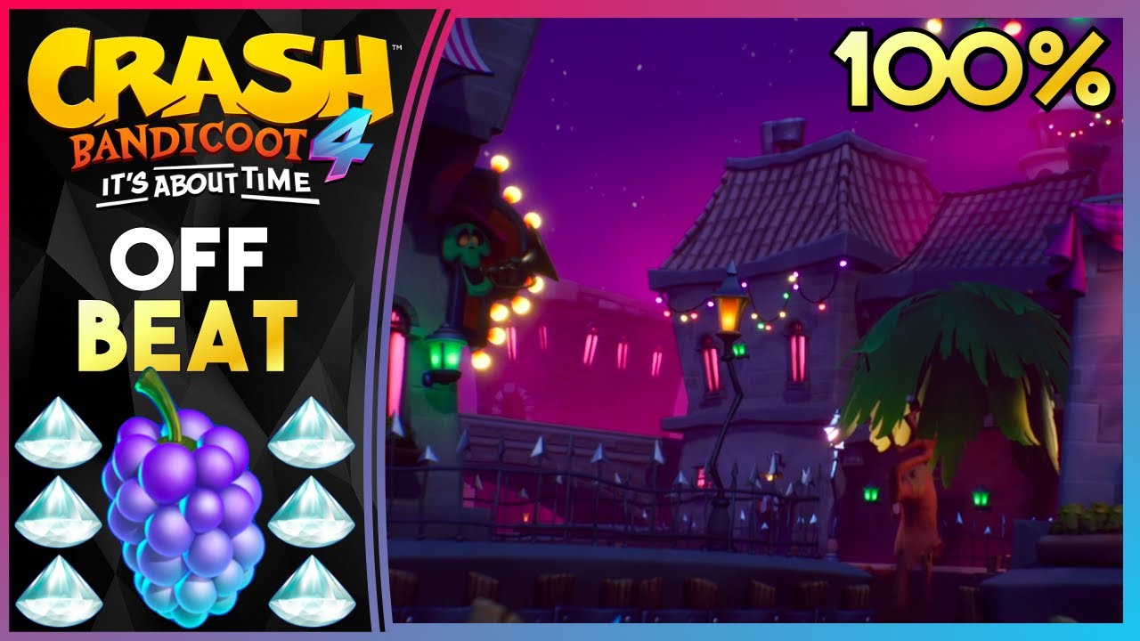 OFF BEAT N.VERTED HIDDEN GEM! ALL GEMS! Crash Bandicoot 4 It's